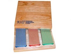 DMT Three Stone 6" Diamond Whetstone Set In Hardwood Box